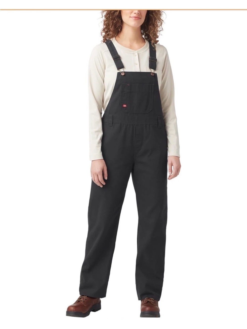 NEW Dickies Bib Overalls Women XSmall Black Straight Leg Carpenter Canvas NWT